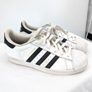 Adidas Superstar White Black Shell‎ Toe Sneakers Classic Streetwear Size 6